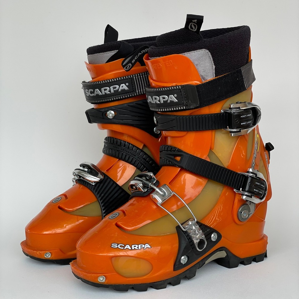 Scarpa Spirit 3 Touring Ski Boots Mens 9‎ 305mm Orange/Black Made in Italy